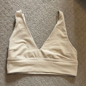 Lululemon Athletica Cream V-Neck Bra